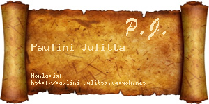 Paulini Julitta névjegykártya